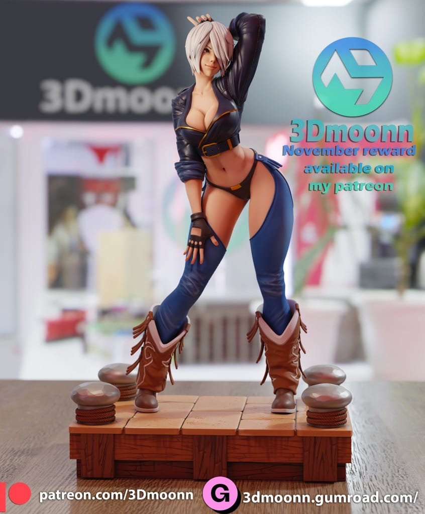 P站图纸印象馆 3Dmoonn KOF 拳皇 安琪儿 3Dmoonn KOF 拳皇 安琪儿