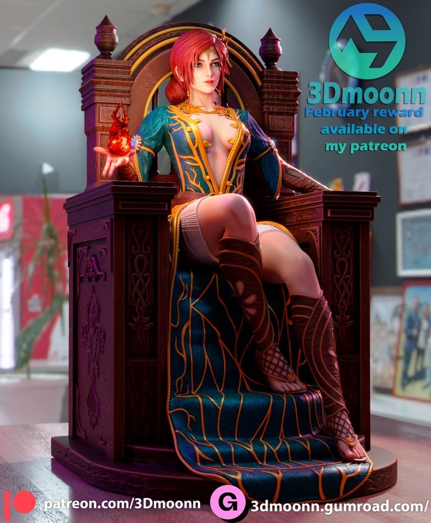 P站图纸印象馆 3Dmoonn 猎魔人 特莉丝·梅莉葛德 3Dmoonn 猎魔人 特莉丝·梅莉葛德