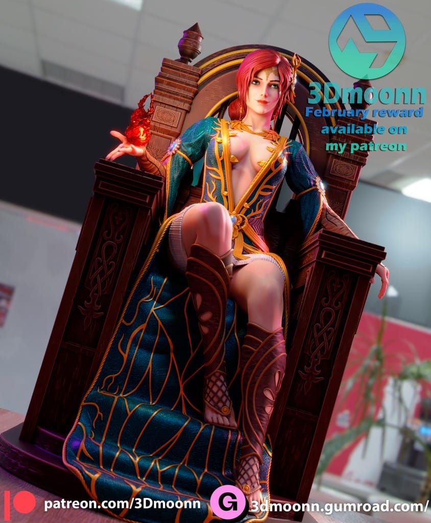 P站图纸印象馆 3Dmoonn 猎魔人 特莉丝·梅莉葛德 3Dmoonn 猎魔人 特莉丝·梅莉葛德