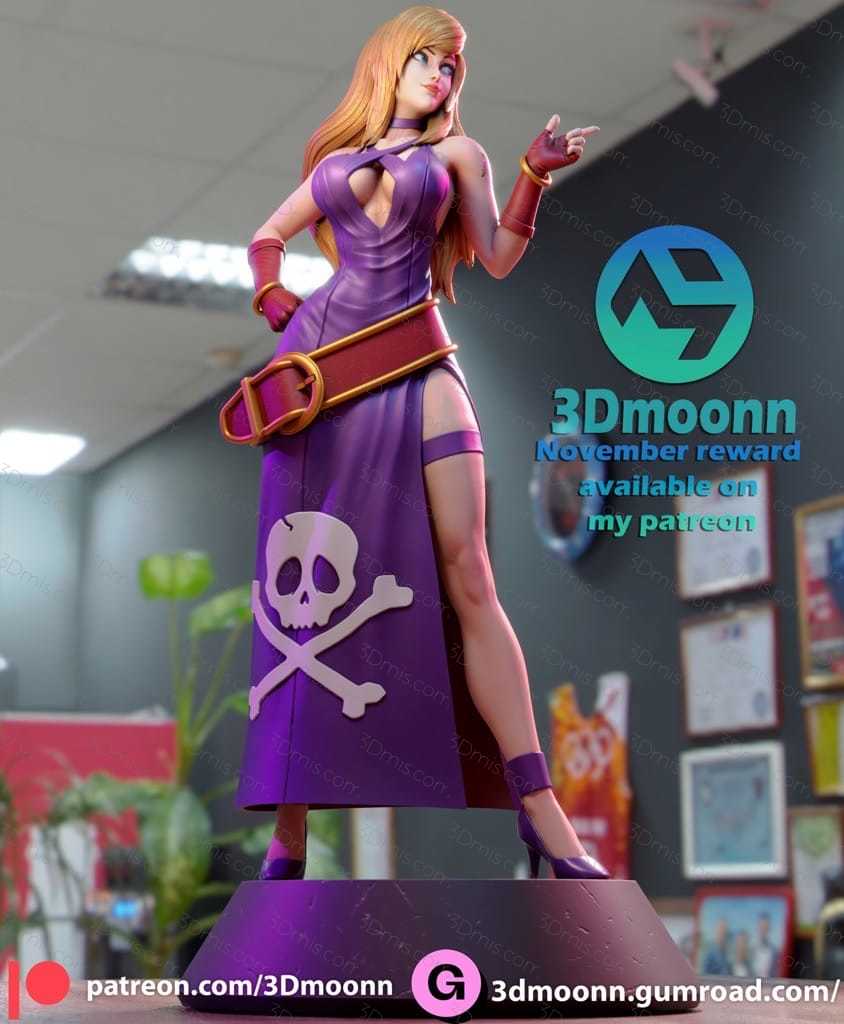 P站图纸印象馆 3Dmoonn KOF 拳皇珍妮特 3Dmoonn KOF 拳皇珍妮特