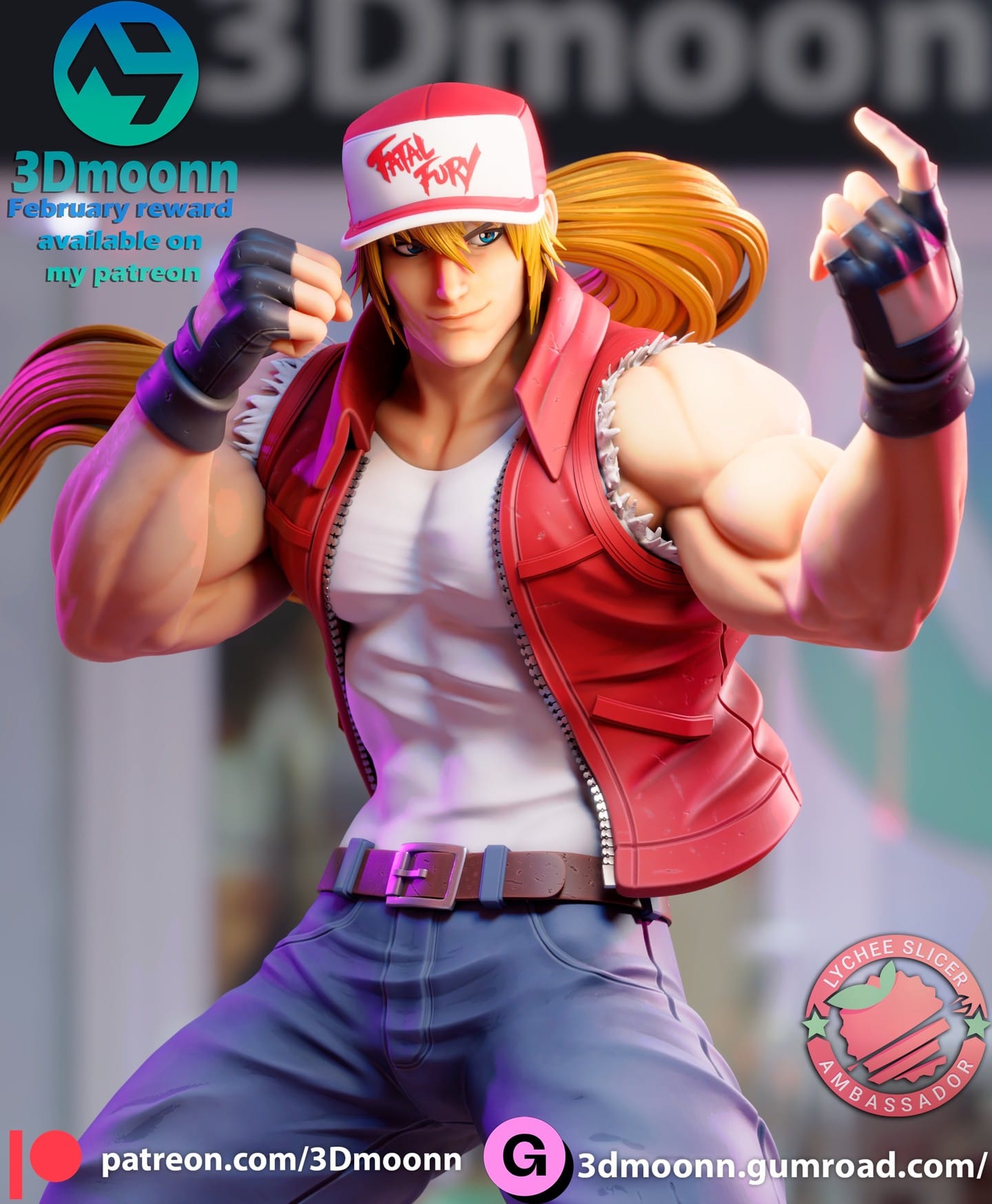 P站图纸印象馆 3Dmoonn KOF 拳皇 特瑞·博加德 3Dmoonn KOF 拳皇 特瑞·博加德
