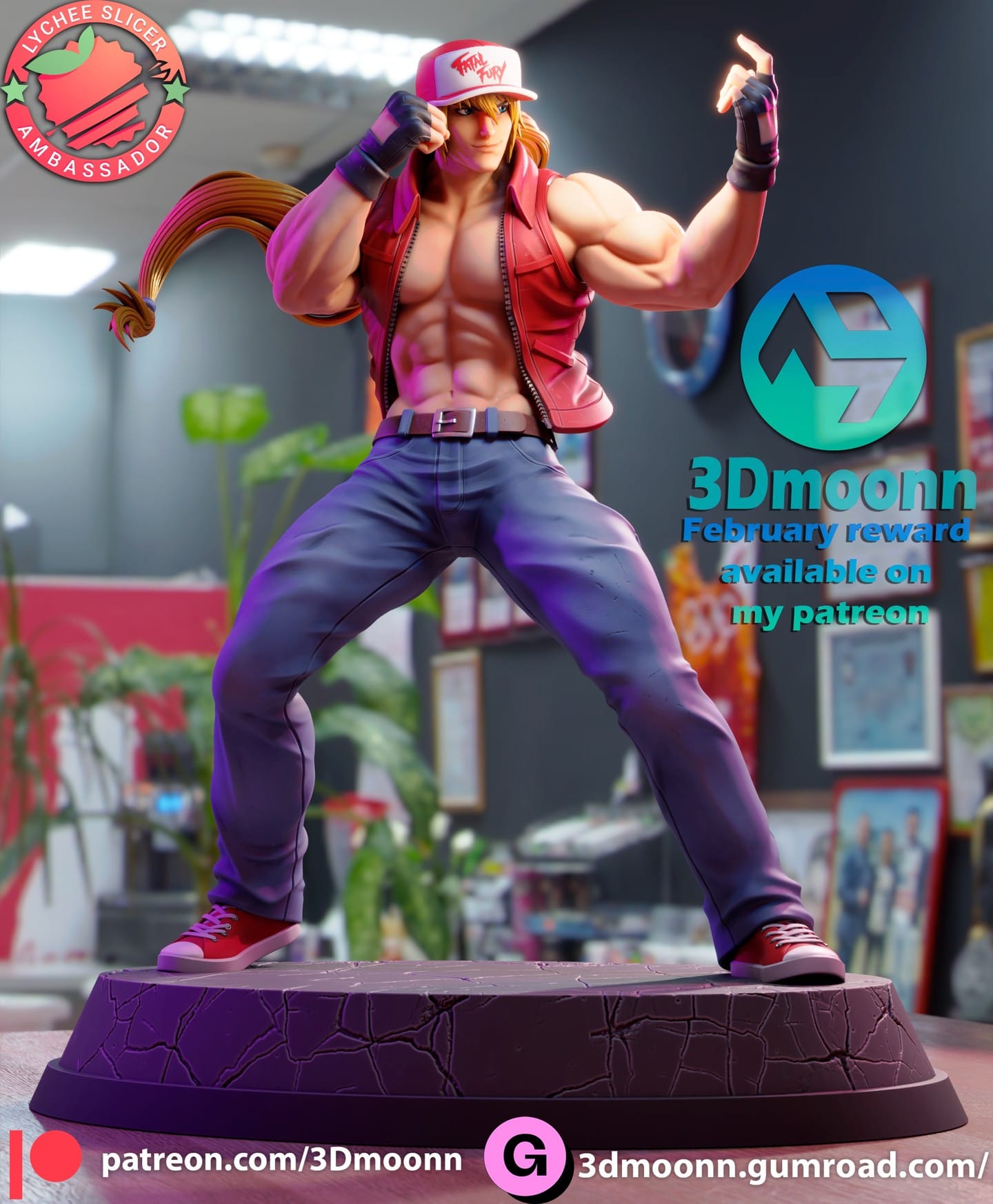 P站图纸印象馆 3Dmoonn KOF 拳皇 特瑞·博加德 3Dmoonn KOF 拳皇 特瑞·博加德