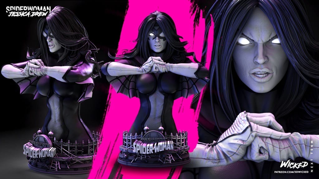 P站图纸印象馆 3DWicked 漫威 蜘蛛女侠 3DWicked 漫威 蜘蛛女侠