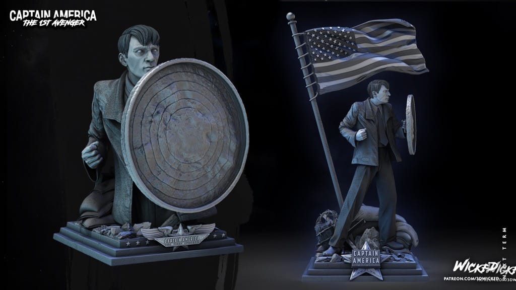 P站图纸印象馆 3DWicked 漫威 美国队长 史蒂夫·罗杰斯 3DWicked 漫威 美国队长 史蒂夫·罗杰斯