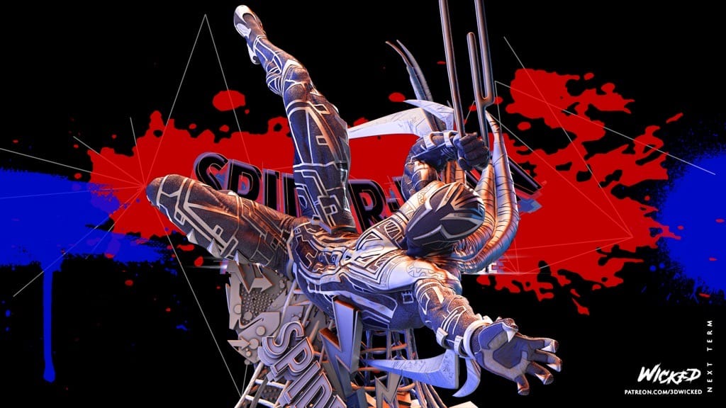 P站图纸印象馆 3DWicked 漫威 蜘蛛侠2099 3DWicked 漫威 蜘蛛侠2099