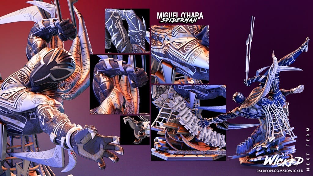 P站图纸印象馆 3DWicked 漫威 蜘蛛侠2099 3DWicked 漫威 蜘蛛侠2099