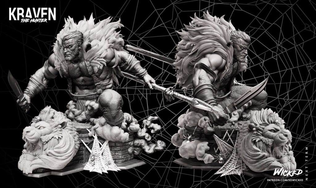 P站图纸印象馆 3DWicked 漫威 蜘蛛侠 猎人克莱文 3DWicked 漫威 蜘蛛侠 猎人克莱文