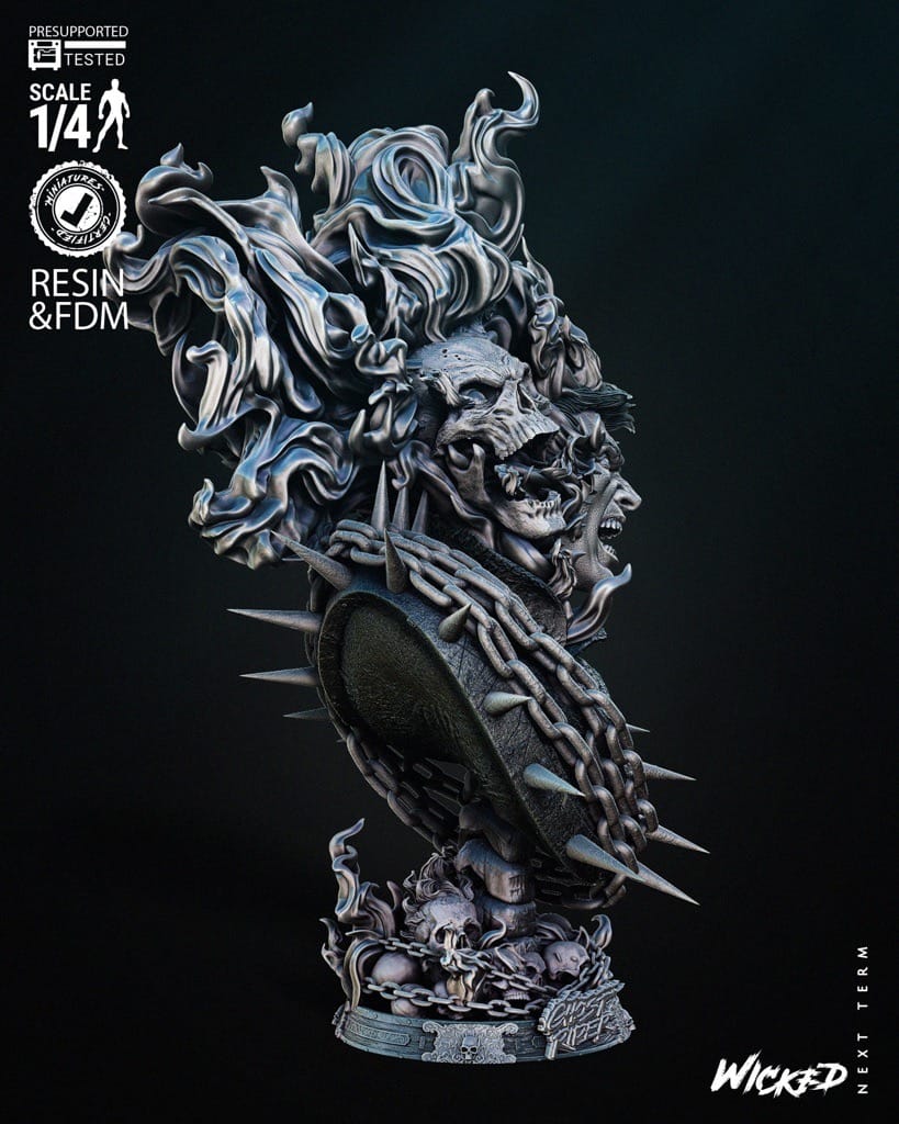 P站图纸印象馆 3DWicked 漫威 恶灵骑士 3DWicked 漫威 恶灵骑士