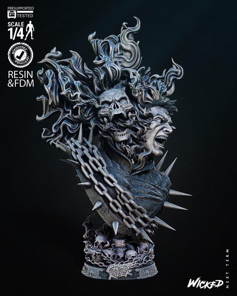 P站图纸印象馆 3DWicked 漫威 恶灵骑士 3DWicked 漫威 恶灵骑士