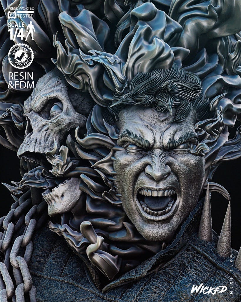 P站图纸印象馆 3DWicked 漫威 恶灵骑士 3DWicked 漫威 恶灵骑士