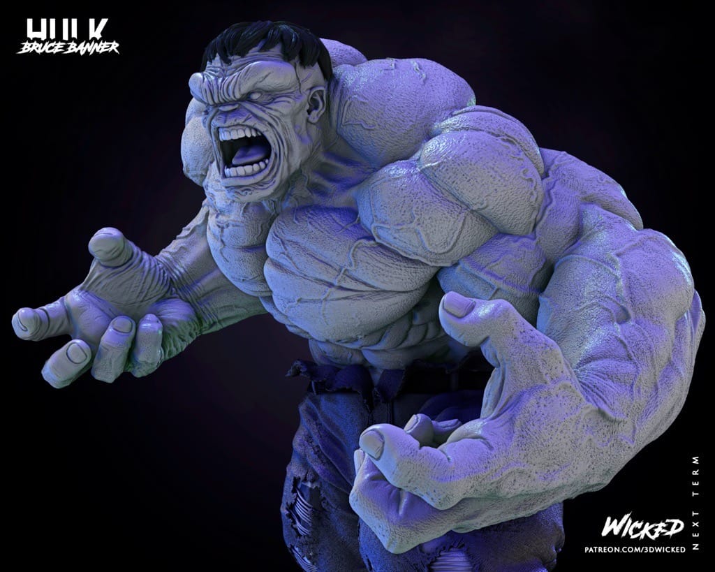 P站图纸印象馆 3DWicked 漫威 复联 浩克 3DWicked 漫威 复联 浩克