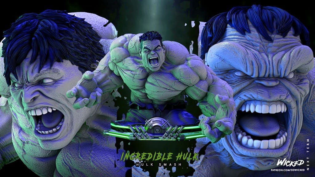 P站图纸印象馆 3DWicked 漫威 复联 浩克 3DWicked 漫威 复联 浩克