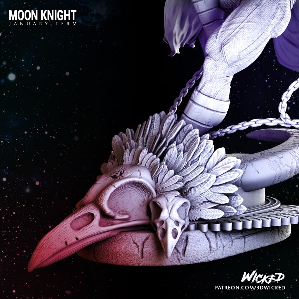 P站图纸印象馆 3DWicked 漫威 月光骑士 3DWicked 漫威 月光骑士