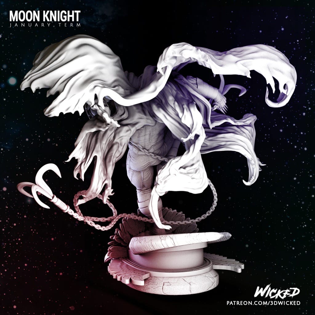 P站图纸印象馆 3DWicked 漫威 月光骑士 3DWicked 漫威 月光骑士