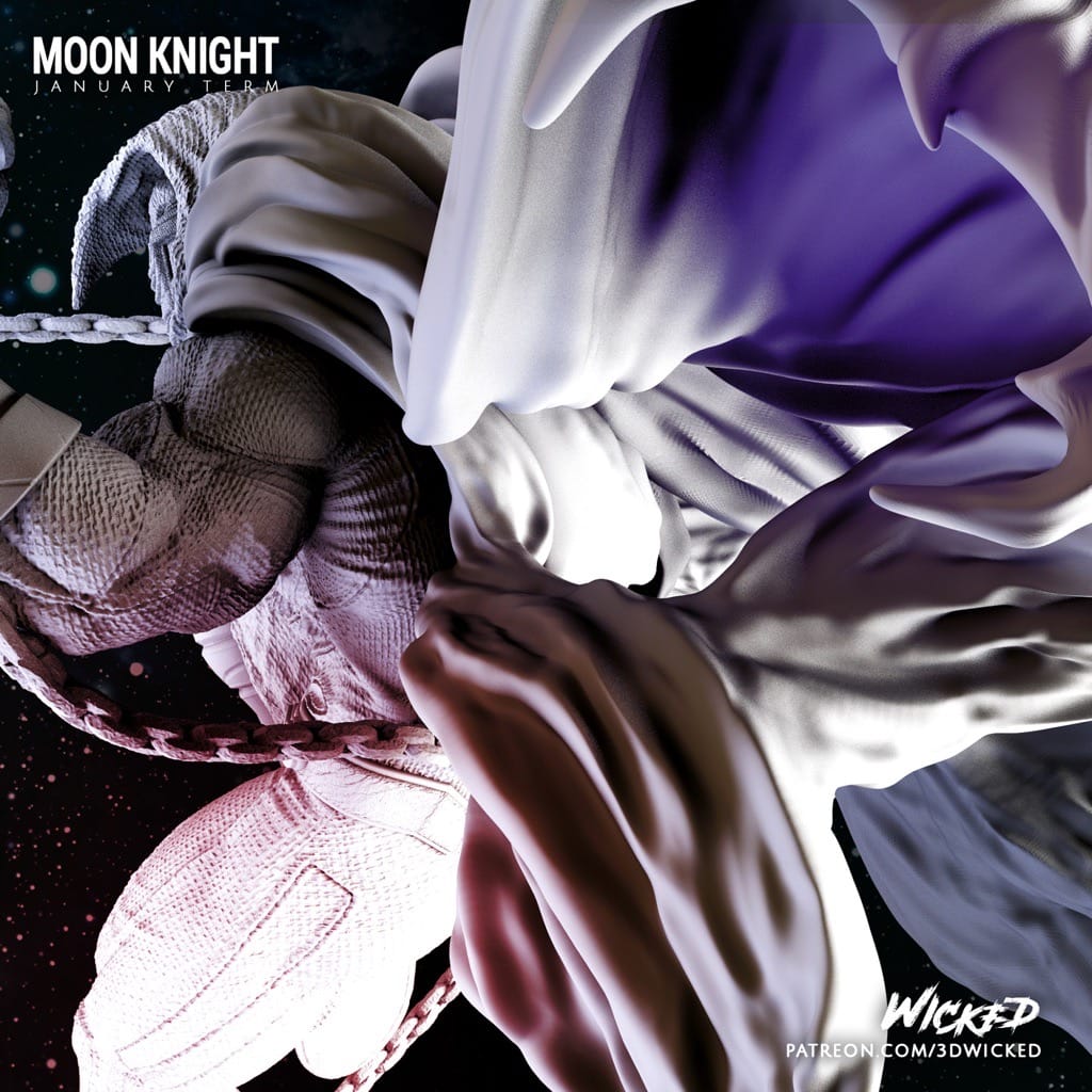 P站图纸印象馆 3DWicked 漫威 月光骑士 3DWicked 漫威 月光骑士