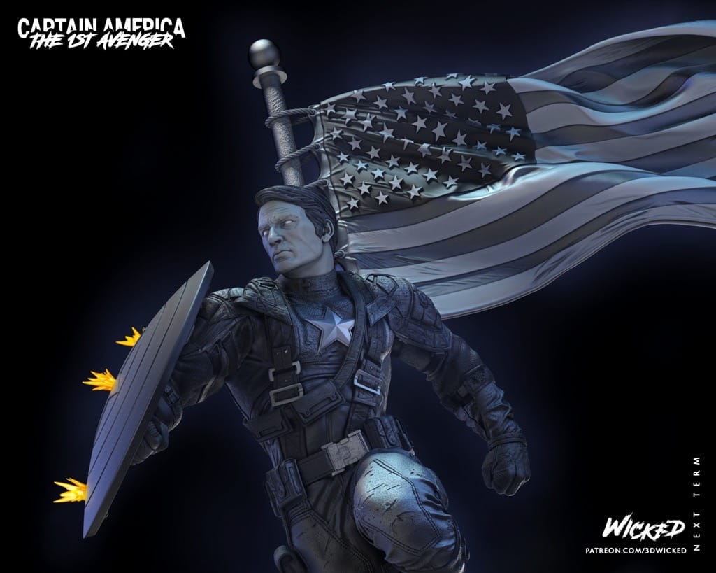 P站图纸印象馆 3DWicked 漫威 复联 美国队长 3DWicked 漫威 复联 美国队长