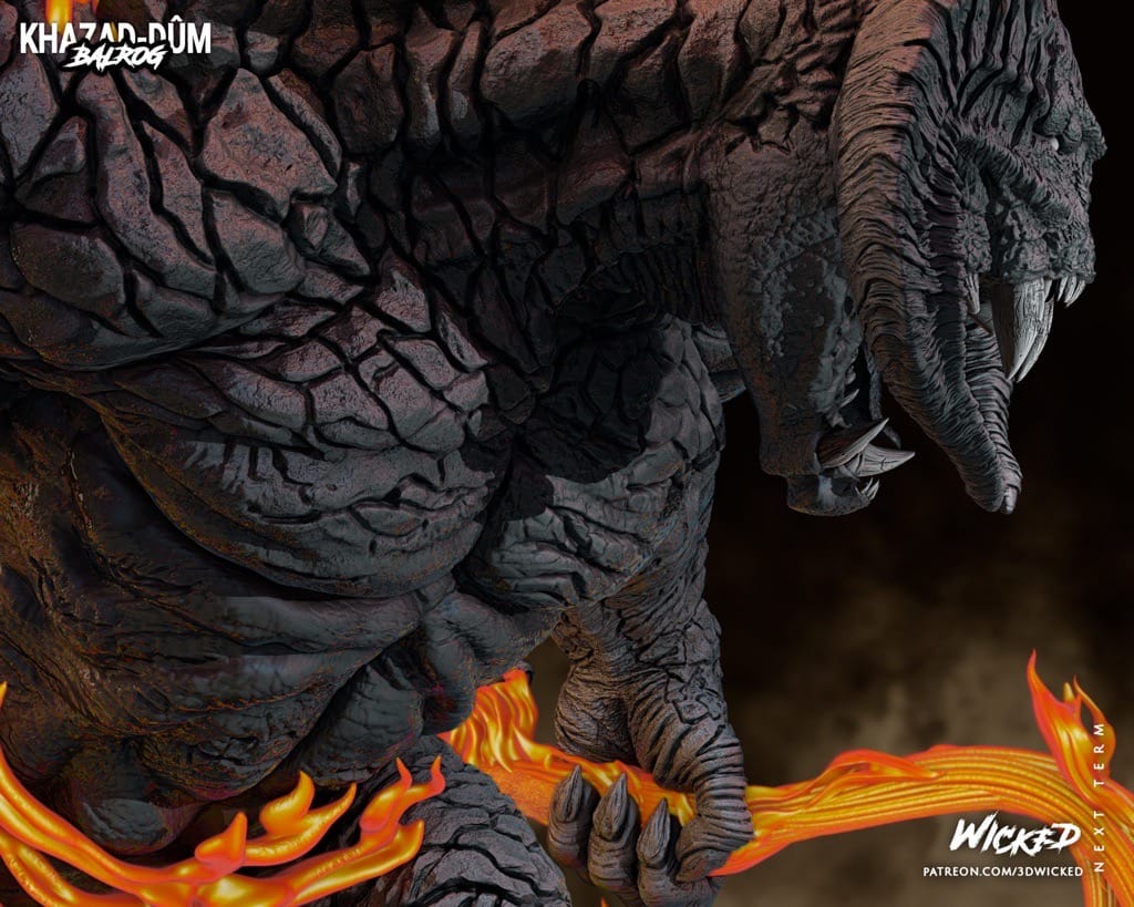 P站图纸印象馆 3DWicked 魔戒 炎魔 3DWicked 魔戒 炎魔