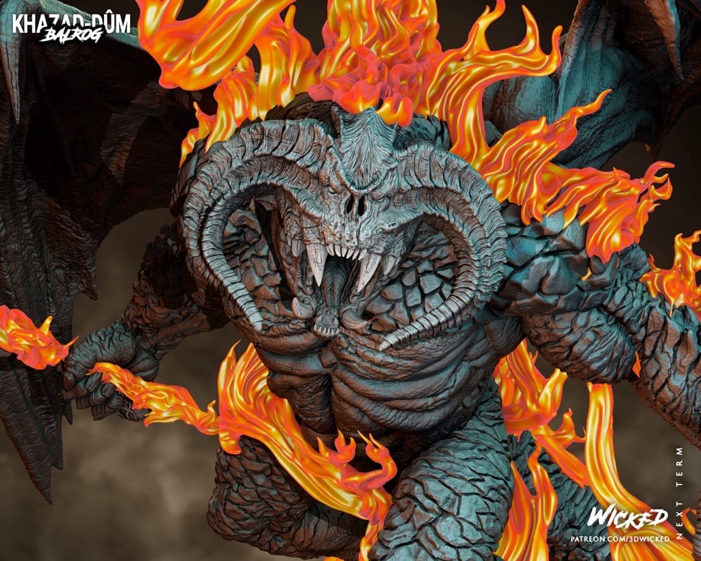 P站图纸印象馆 3DWicked 魔戒 炎魔 3DWicked 魔戒 炎魔