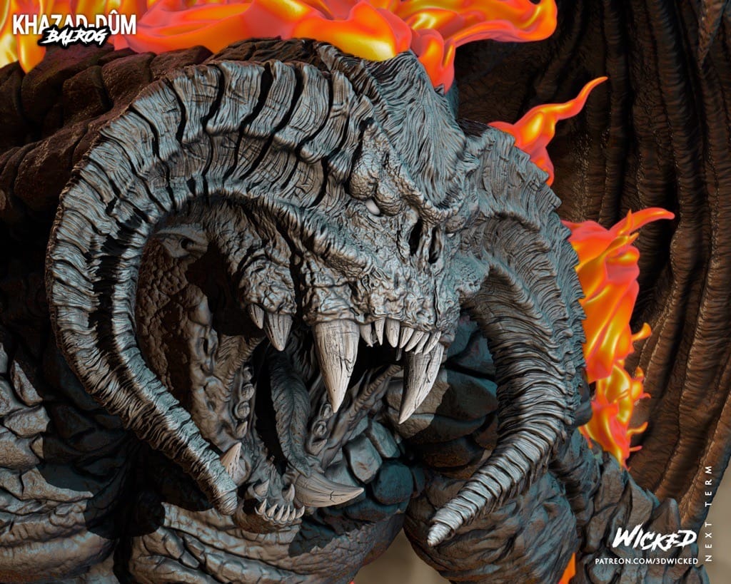 P站图纸印象馆 3DWicked 魔戒 炎魔 3DWicked 魔戒 炎魔