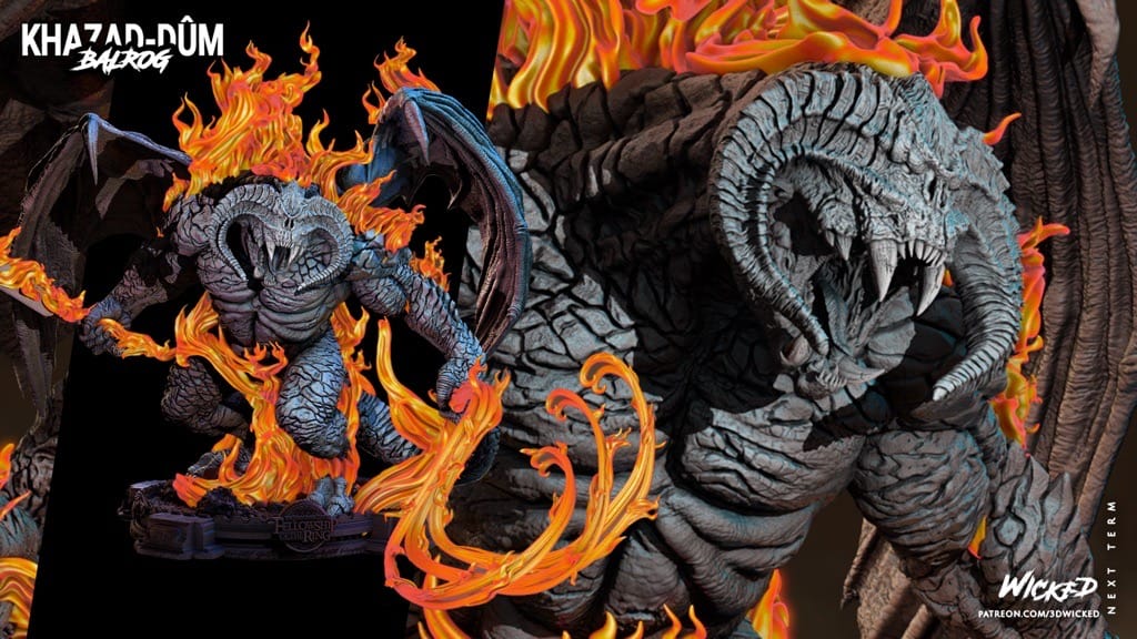 P站图纸印象馆 3DWicked 魔戒 炎魔 3DWicked 魔戒 炎魔