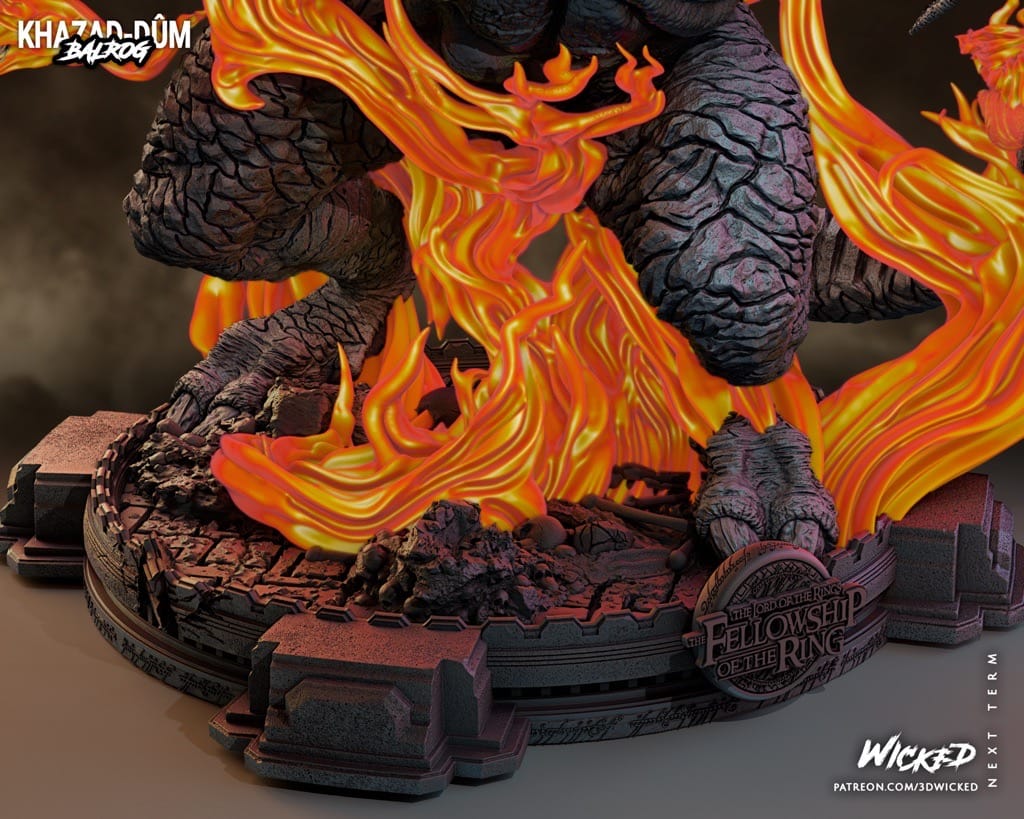 P站图纸印象馆 3DWicked 魔戒 炎魔 3DWicked 魔戒 炎魔