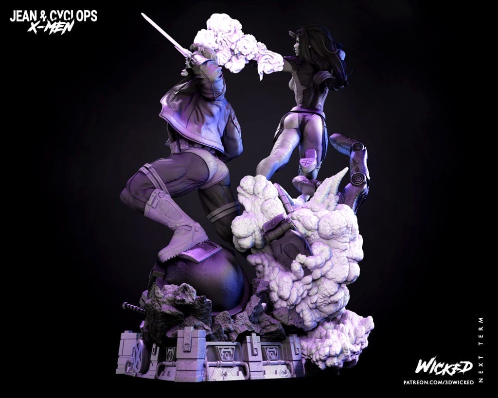 P站图纸印象馆 3DWicked 漫威 X战警 琴·葛蕾和镭射眼 3DWicked 漫威 X战警 琴·葛蕾和镭射眼