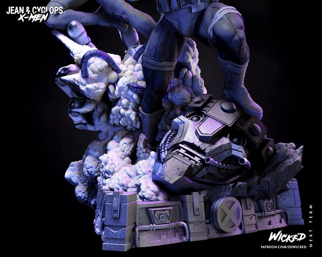 P站图纸印象馆 3DWicked 漫威 X战警 琴·葛蕾和镭射眼 3DWicked 漫威 X战警 琴·葛蕾和镭射眼