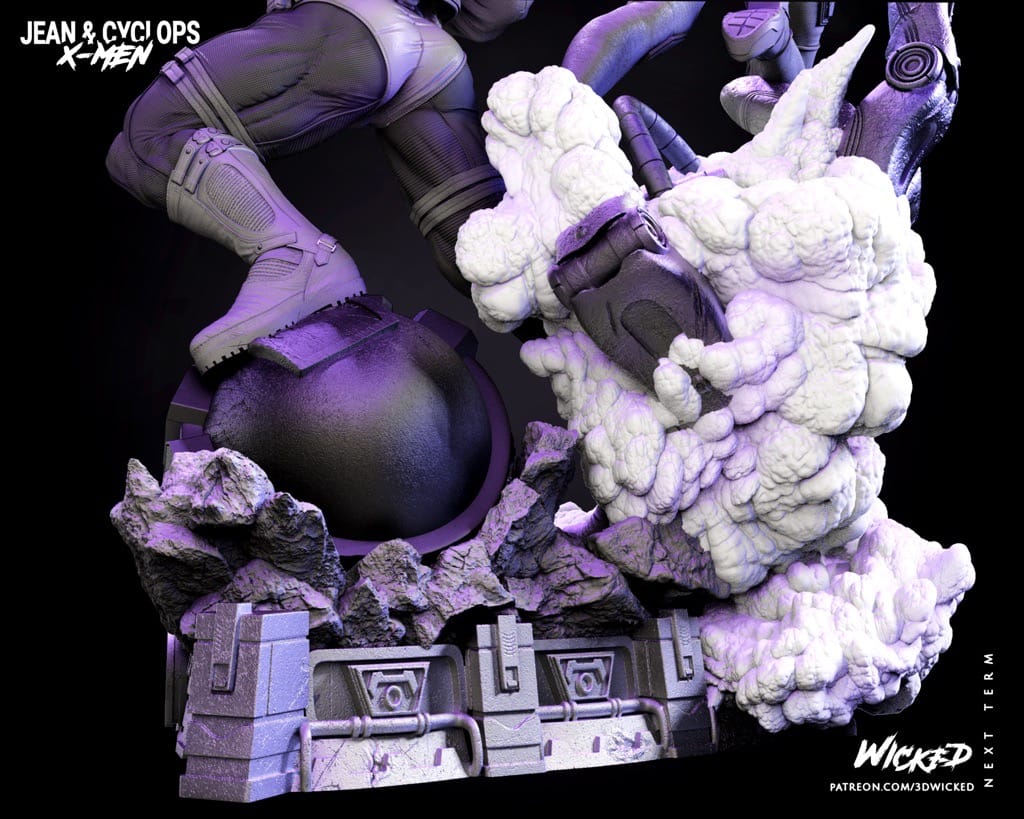 P站图纸印象馆 3DWicked 漫威 X战警 琴·葛蕾和镭射眼 3DWicked 漫威 X战警 琴·葛蕾和镭射眼