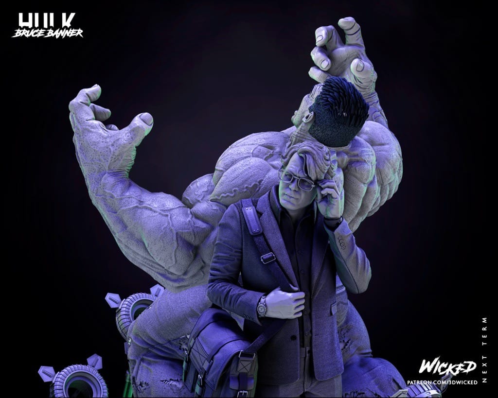 P站图纸印象馆 3DWicked 漫威 绿巨人 布鲁斯·班纳 3DWicked 漫威 绿巨人 布鲁斯·班纳