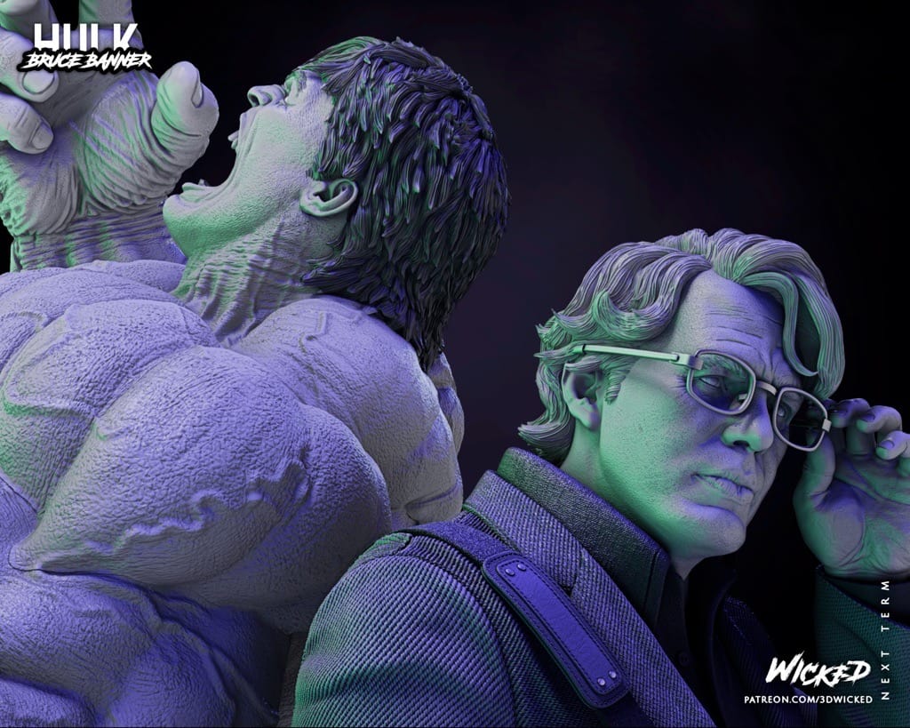 P站图纸印象馆 3DWicked 漫威 绿巨人 布鲁斯·班纳 3DWicked 漫威 绿巨人 布鲁斯·班纳