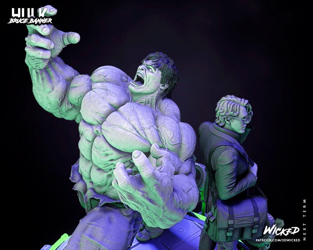 P站图纸印象馆 3DWicked 漫威 绿巨人 布鲁斯·班纳 3DWicked 漫威 绿巨人 布鲁斯·班纳