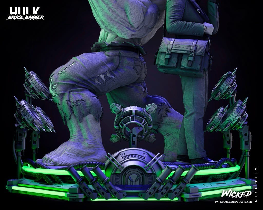 P站图纸印象馆 3DWicked 漫威 绿巨人 布鲁斯·班纳 3DWicked 漫威 绿巨人 布鲁斯·班纳