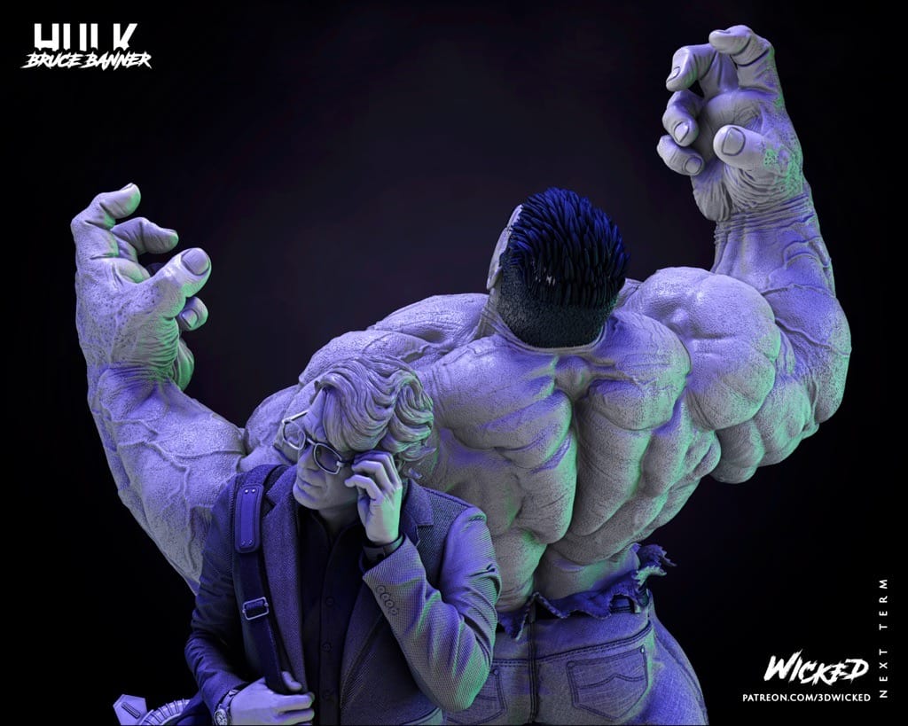 P站图纸印象馆 3DWicked 漫威 绿巨人 布鲁斯·班纳 3DWicked 漫威 绿巨人 布鲁斯·班纳