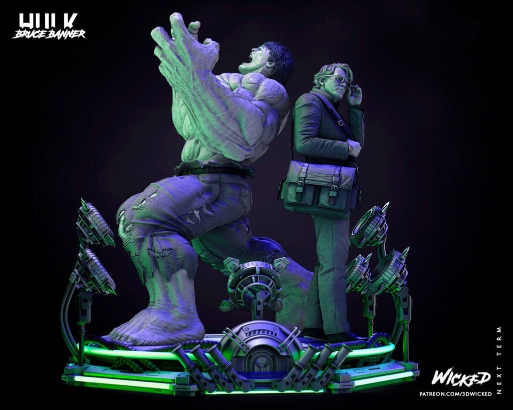 P站图纸印象馆 3DWicked 漫威 绿巨人 布鲁斯·班纳 3DWicked 漫威 绿巨人 布鲁斯·班纳