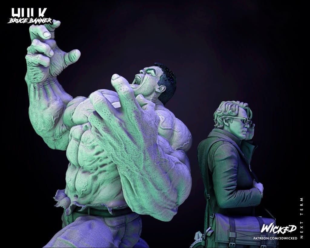 P站图纸印象馆 3DWicked 漫威 绿巨人 布鲁斯·班纳 3DWicked 漫威 绿巨人 布鲁斯·班纳