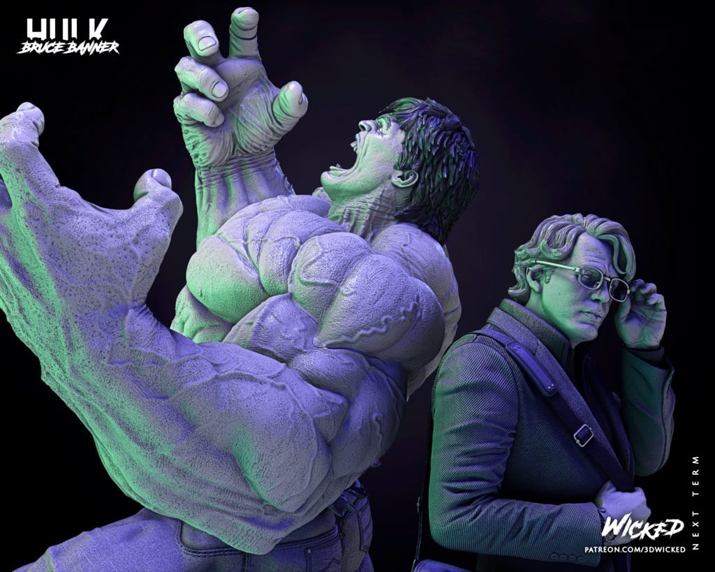 P站图纸印象馆 3DWicked 漫威 绿巨人 布鲁斯·班纳 3DWicked 漫威 绿巨人 布鲁斯·班纳