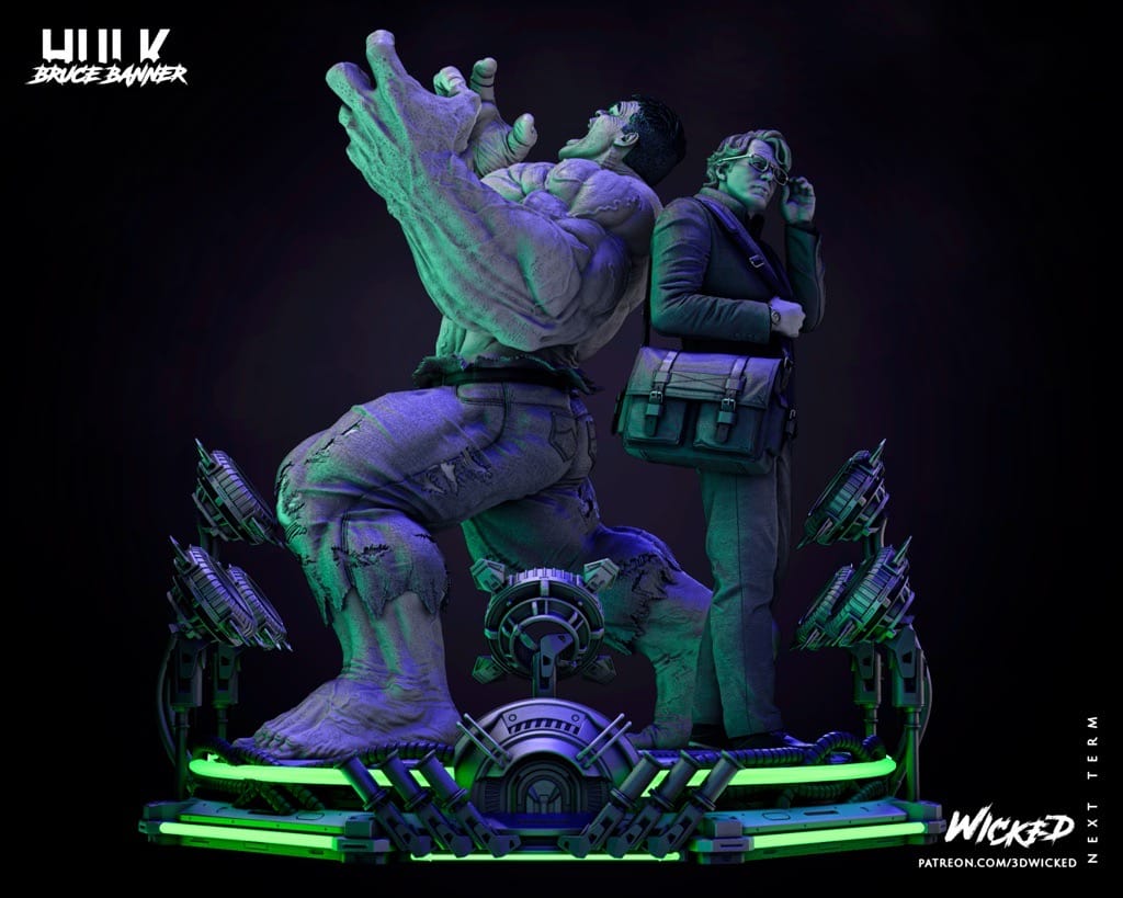 P站图纸印象馆 3DWicked 漫威 绿巨人 布鲁斯·班纳 3DWicked 漫威 绿巨人 布鲁斯·班纳