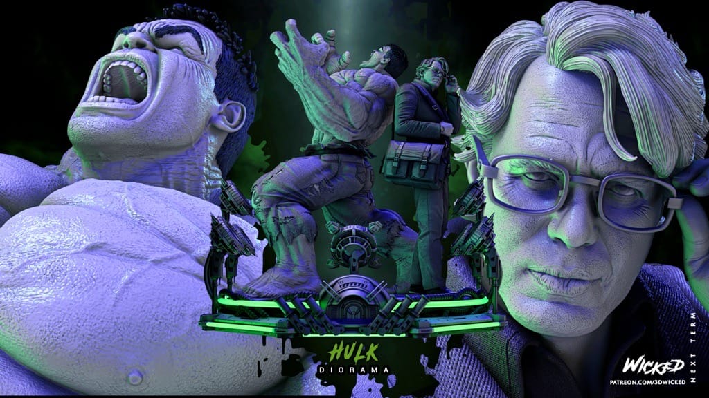 P站图纸印象馆 3DWicked 漫威 绿巨人 布鲁斯·班纳 3DWicked 漫威 绿巨人 布鲁斯·班纳