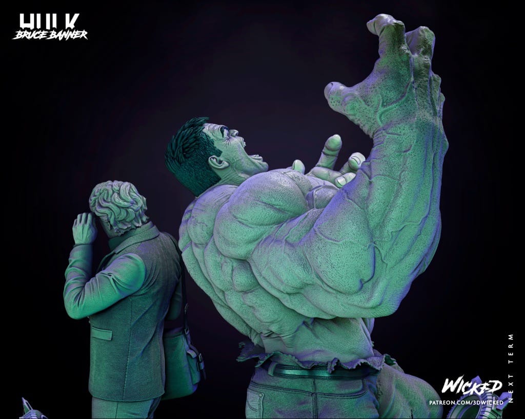 P站图纸印象馆 3DWicked 漫威 绿巨人 布鲁斯·班纳 3DWicked 漫威 绿巨人 布鲁斯·班纳