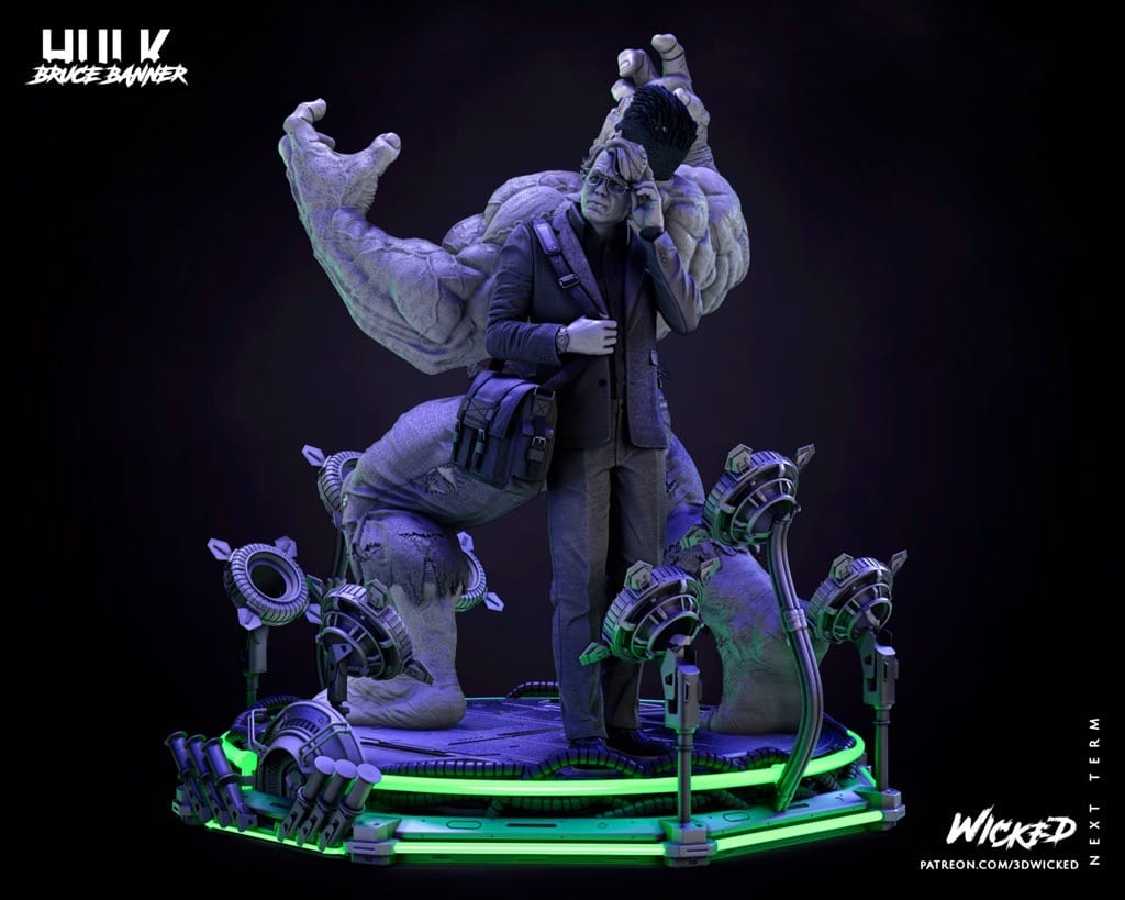 P站图纸印象馆 3DWicked 漫威 绿巨人 布鲁斯·班纳 3DWicked 漫威 绿巨人 布鲁斯·班纳