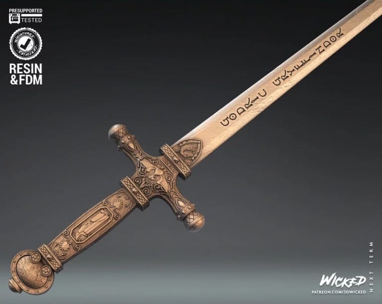 P站图纸印象馆 3DWicked 哈利·波特 格兰芬多宝剑 3DWicked 哈利·波特 格兰芬多宝剑