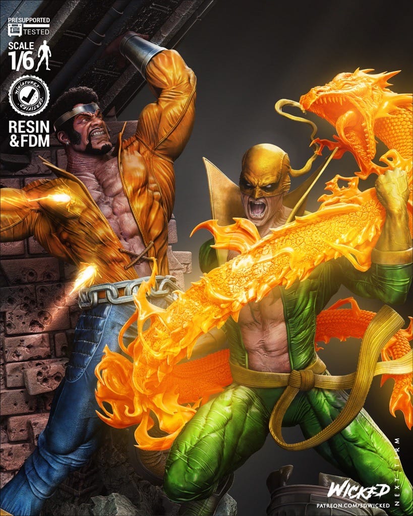 P站图纸印象馆 3DWicked 漫威 铁拳和卢克·凯奇 3DWicked 漫威 铁拳和卢克·凯奇