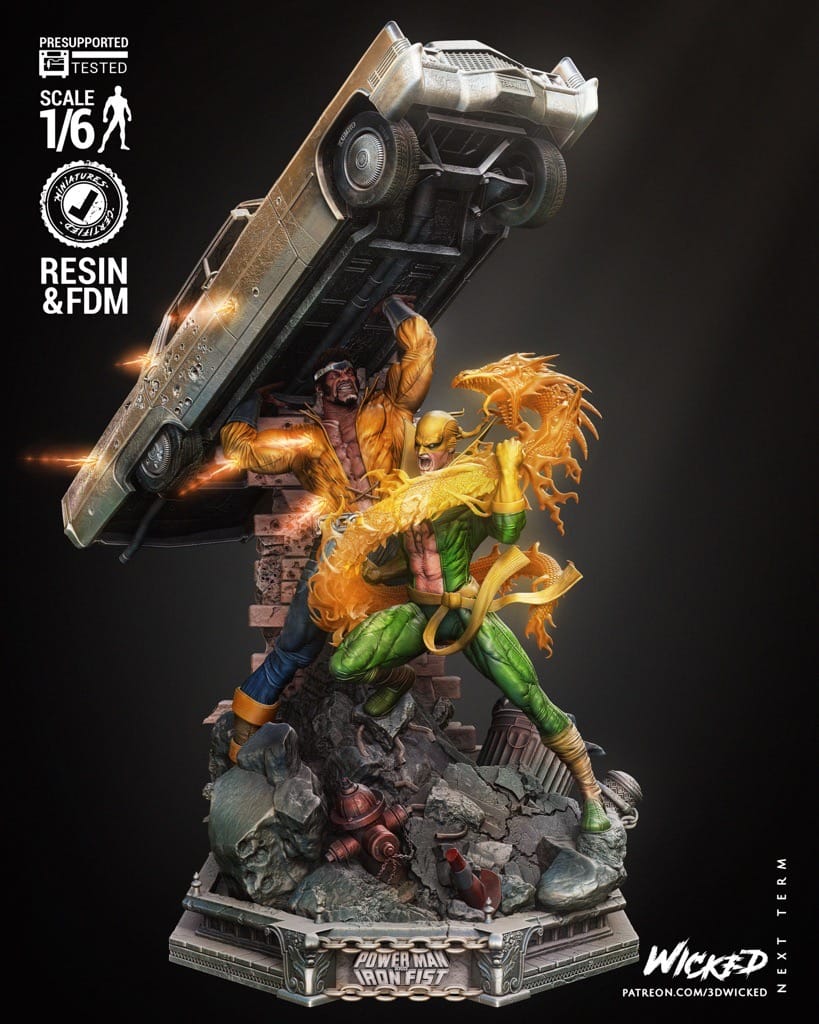 P站图纸印象馆 3DWicked 漫威 铁拳和卢克·凯奇 3DWicked 漫威 铁拳和卢克·凯奇