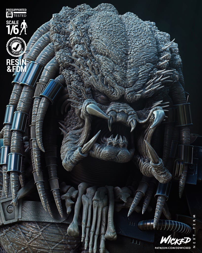 P站图纸印象馆 3DWicked 异形 铁血战士和Dutch 3DWicked 异形 铁血战士和Dutch