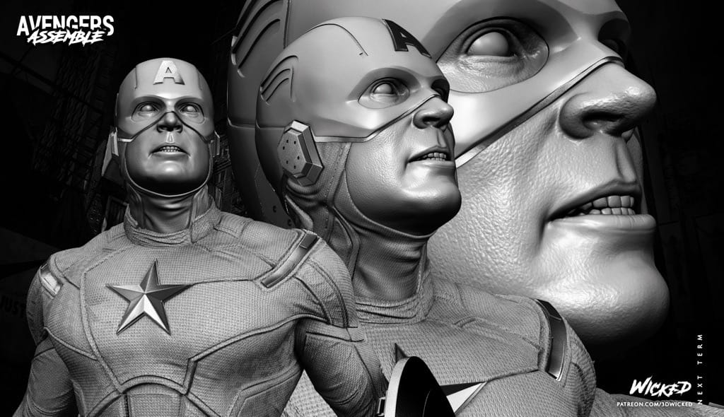 P站图纸印象馆 3DWicked 漫威 复联 美国队长 史蒂文·罗杰斯 3DWicked 漫威 复联 美国队长 史蒂文·罗杰斯