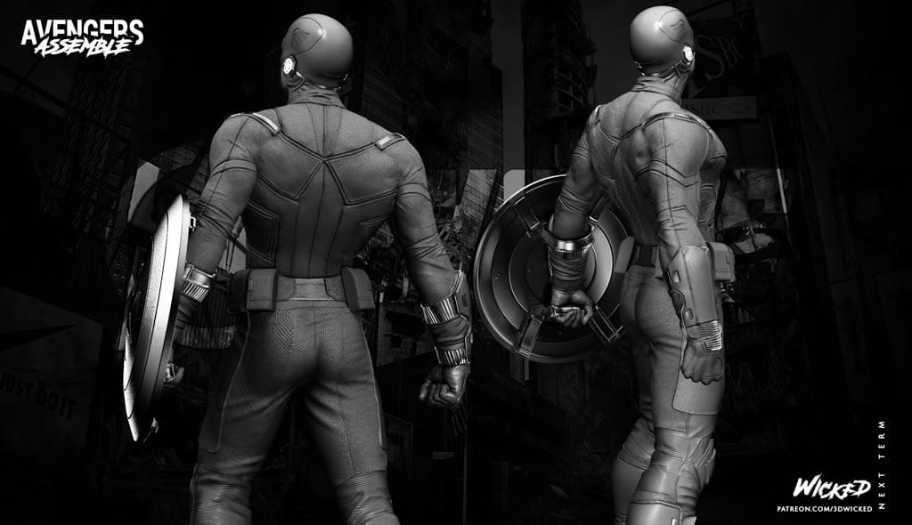 P站图纸印象馆 3DWicked 漫威 复联 美国队长 史蒂文·罗杰斯 3DWicked 漫威 复联 美国队长 史蒂文·罗杰斯