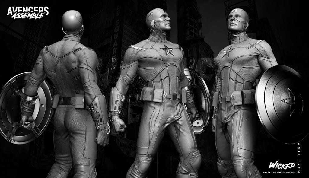 P站图纸印象馆 3DWicked 漫威 复联 美国队长 史蒂文·罗杰斯 3DWicked 漫威 复联 美国队长 史蒂文·罗杰斯