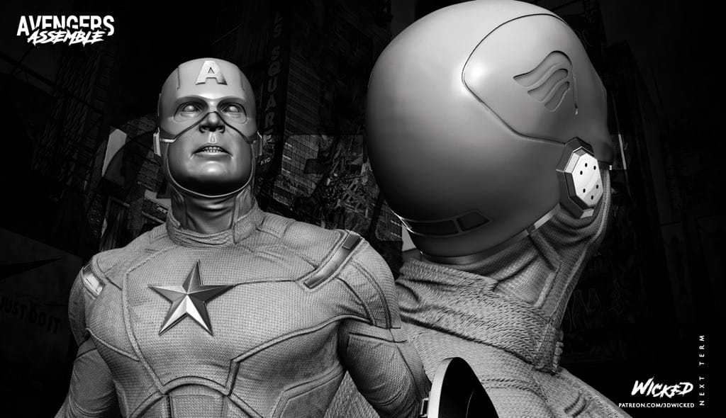 P站图纸印象馆 3DWicked 漫威 复联 美国队长 史蒂文·罗杰斯 3DWicked 漫威 复联 美国队长 史蒂文·罗杰斯