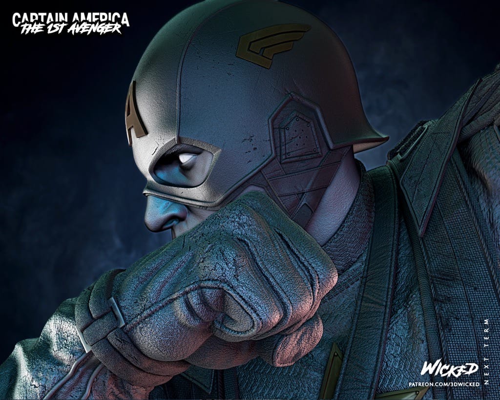 P站图纸印象馆 3DWicked 漫威 复联 美国队长 3DWicked 漫威 复联 美国队长