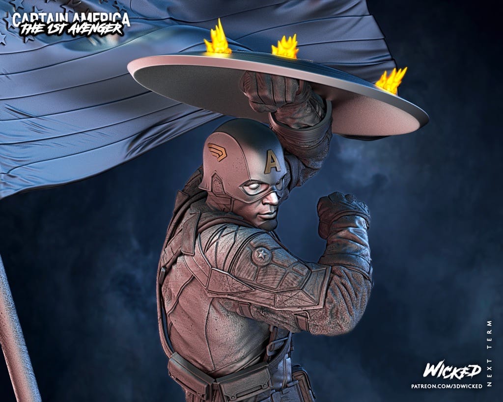 P站图纸印象馆 3DWicked 漫威 复联 美国队长 3DWicked 漫威 复联 美国队长